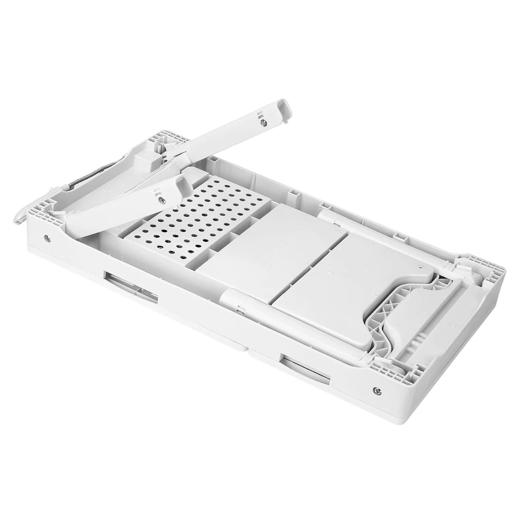 Portable Foldable Laptop Desk Bed Tray with USB Fans White D268479