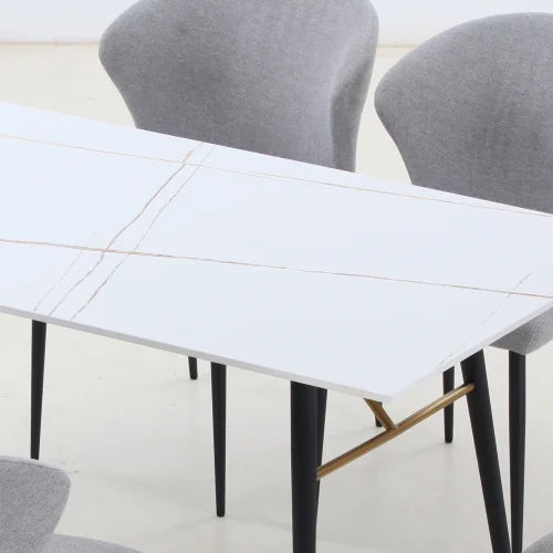 White Porcelain Top Dining Table U6923