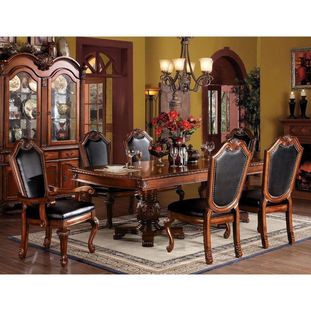 Black PU Cushion Arm Chair Set of 2 B71633
