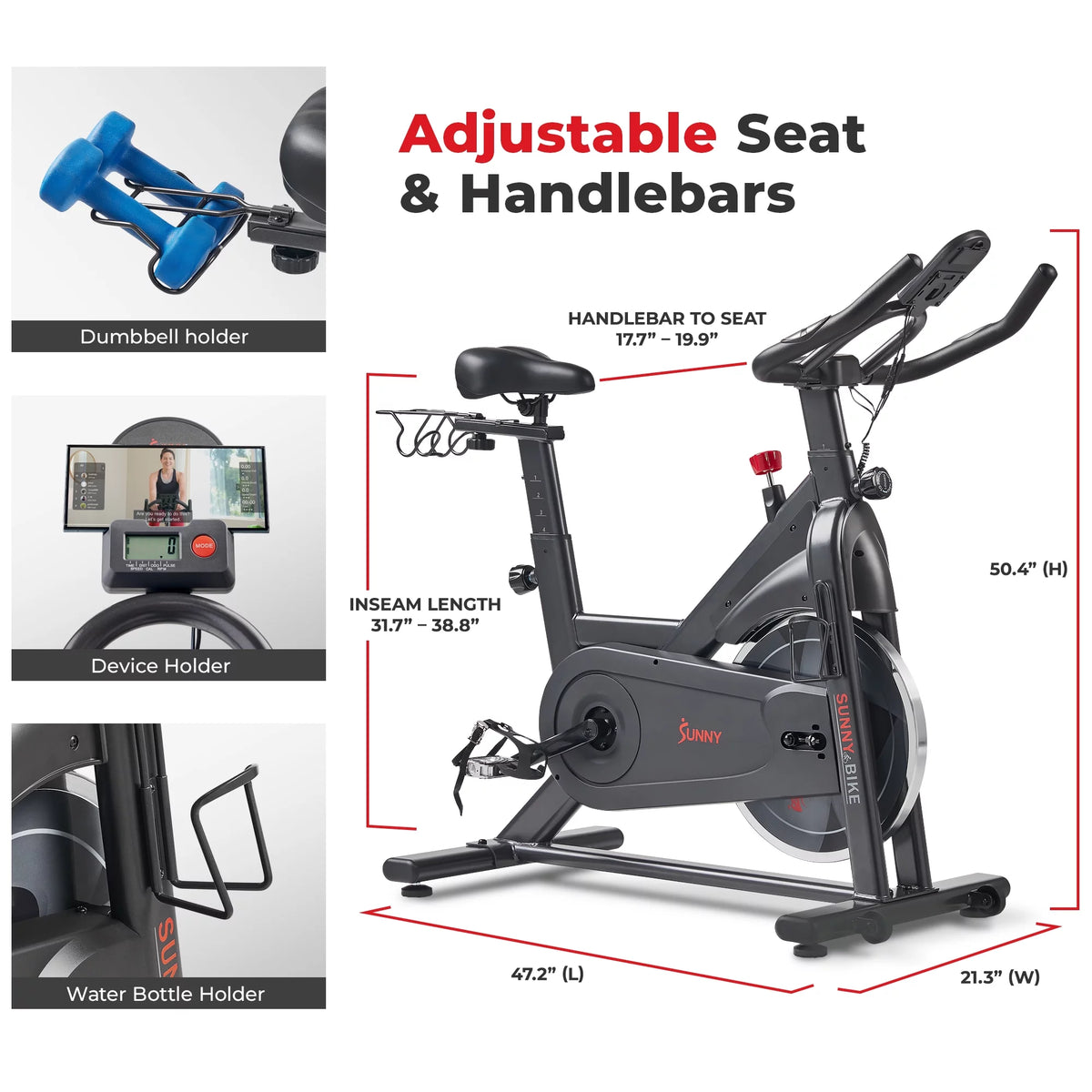 Indoor Exercise Bike with Device Mount V260113