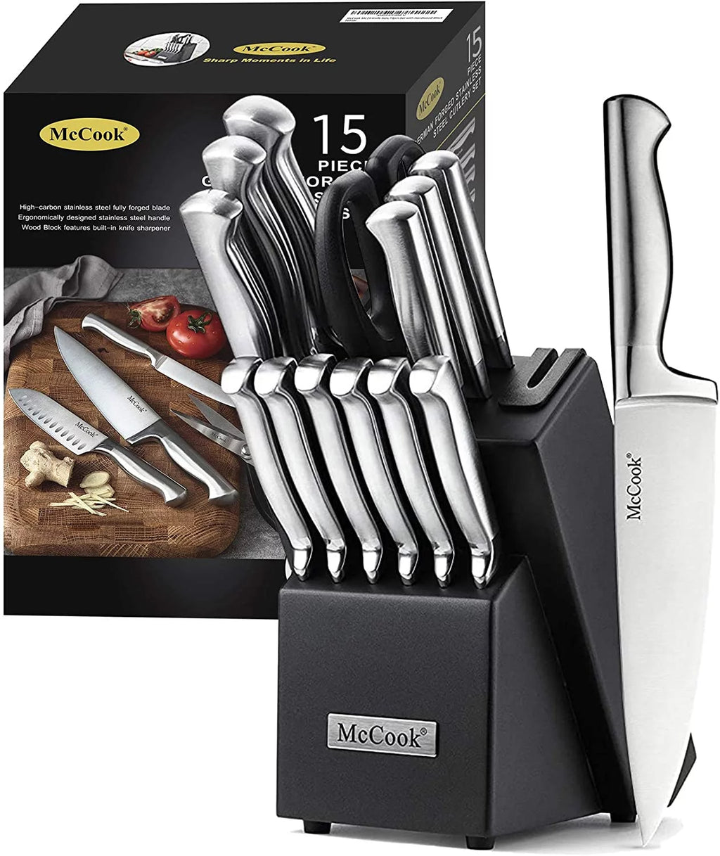 15 Pieces Kitchen Knife Set with Block D4561