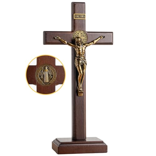 Wooden Crucifix Cross with Detachable Stand 10 Inch C966154