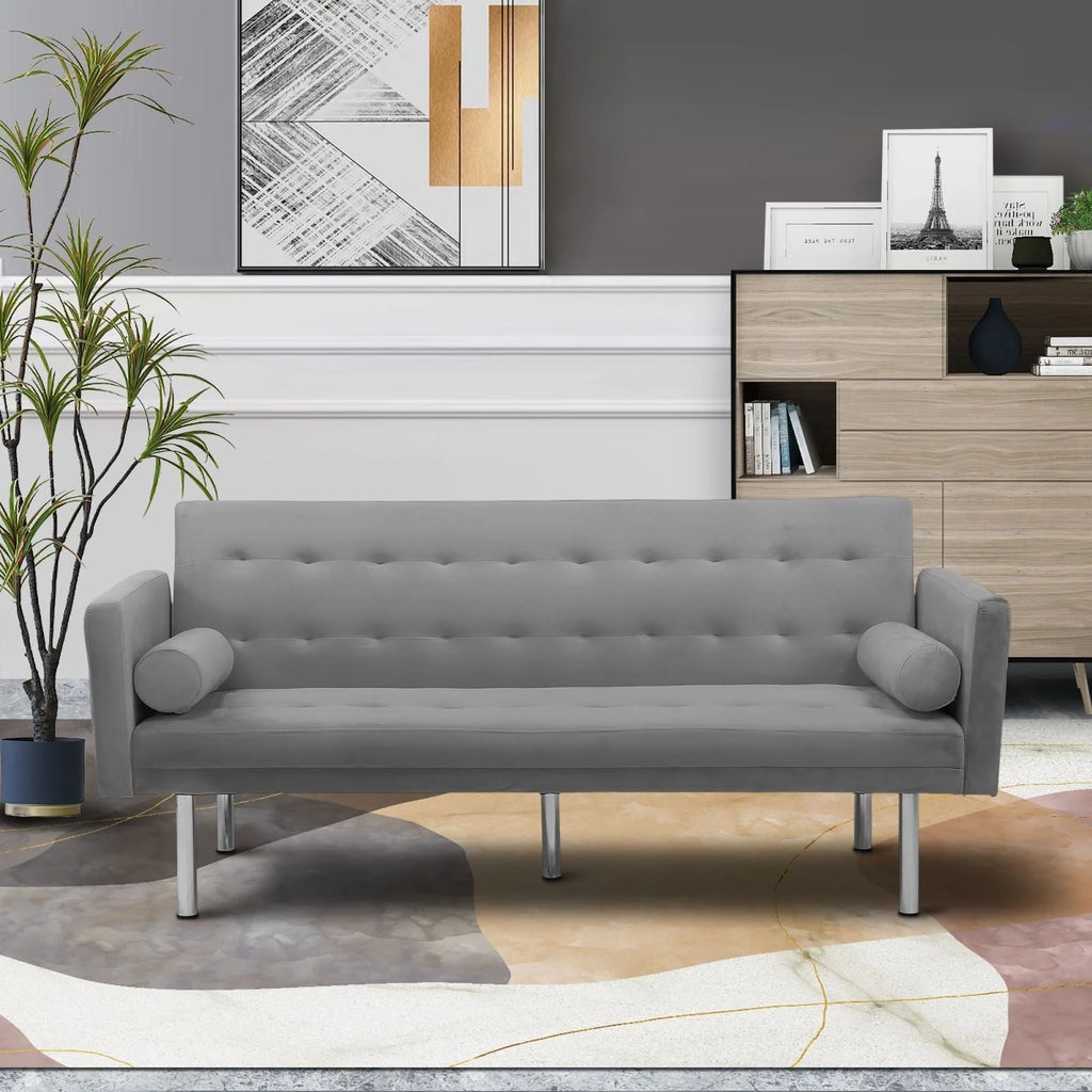 68.5" Velvet Convertible Sleeper Sofa U64910