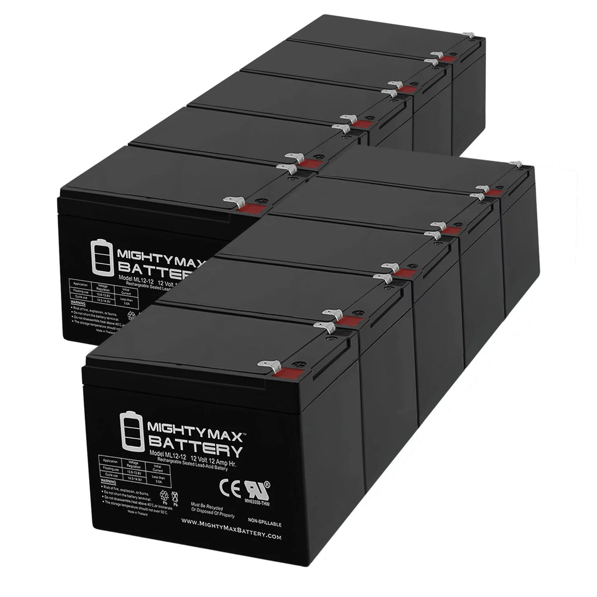 12V 12Ah Sealed Lead Acid Rechargeable Battery V89770