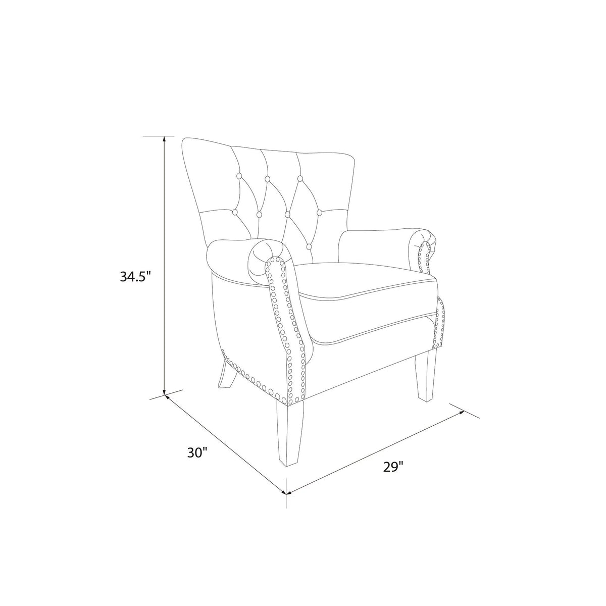 Gray Accent Chair I544