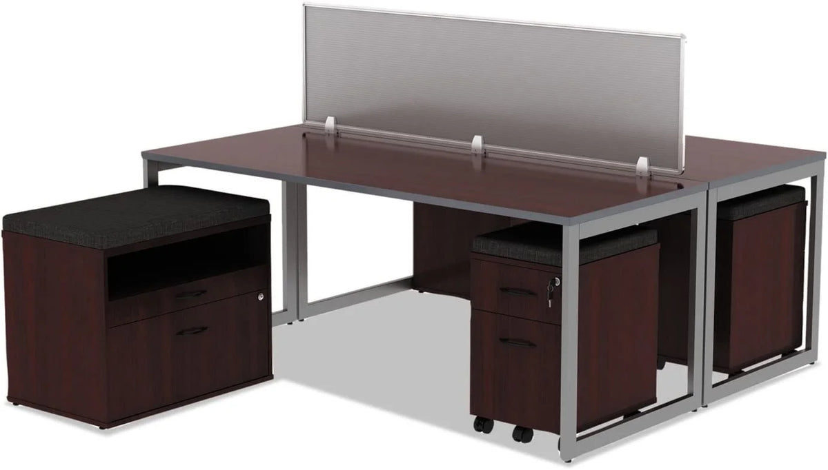 2-Drawer Low File Cabinet Credenza - Mahogany F147808