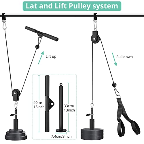 Pulley System with Tricep Rope and LAT Pull Down Bar G12733