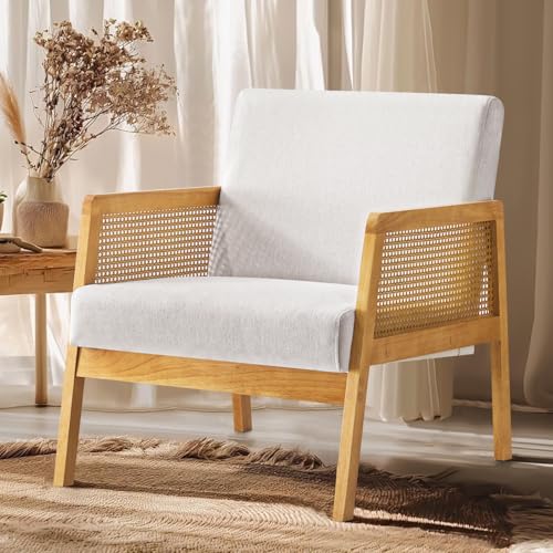 Linen Fabric Accent Chair Set of 2 Beige G85612