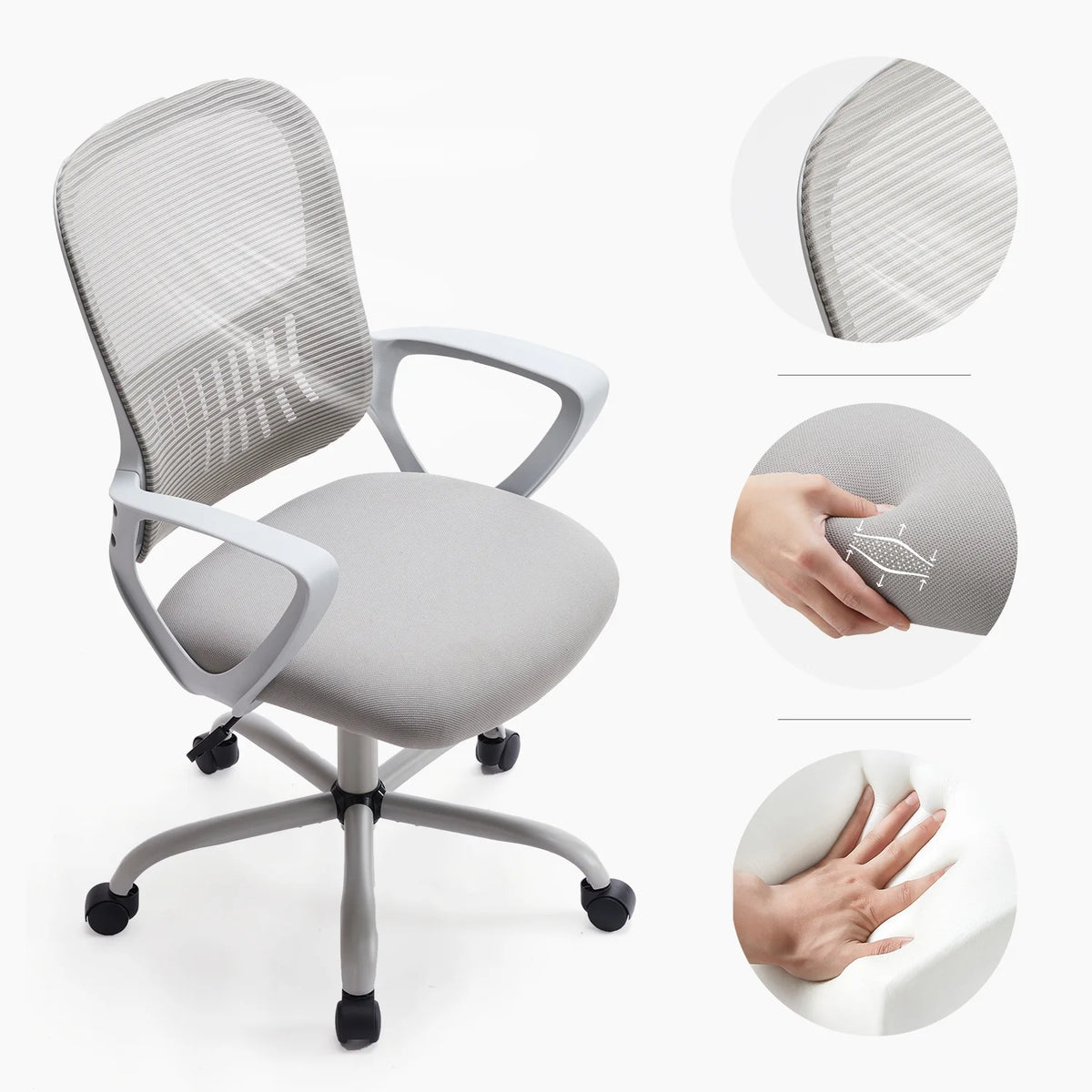 Ergonomic Mesh Office Chair with Lumbar Support N75408