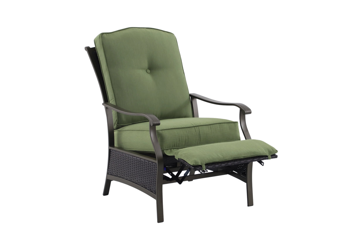 Steel Outdoor Recliner with Cushions V772207