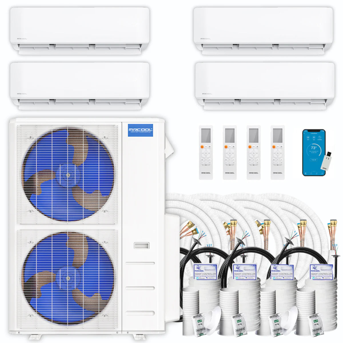 51,000 BTU 4 Zone Ductless Air Conditioner and Heat Pump M65763