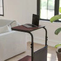Mahogany Ergonomic Computer Desk with Removable Pouch E322