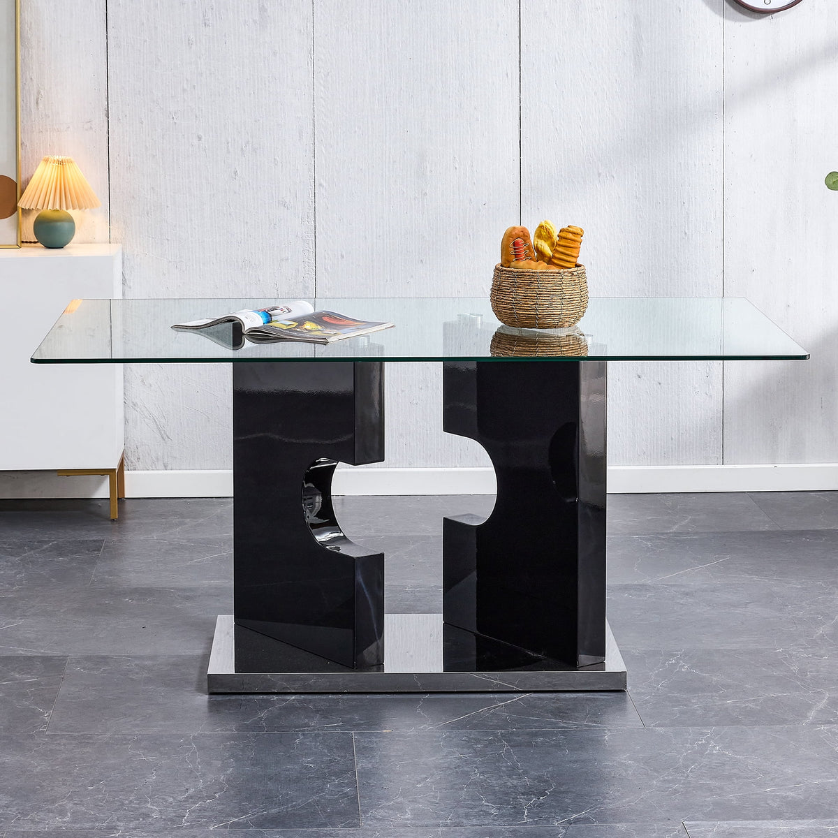 Rectangular Glass Dining Table for 6-8 G609