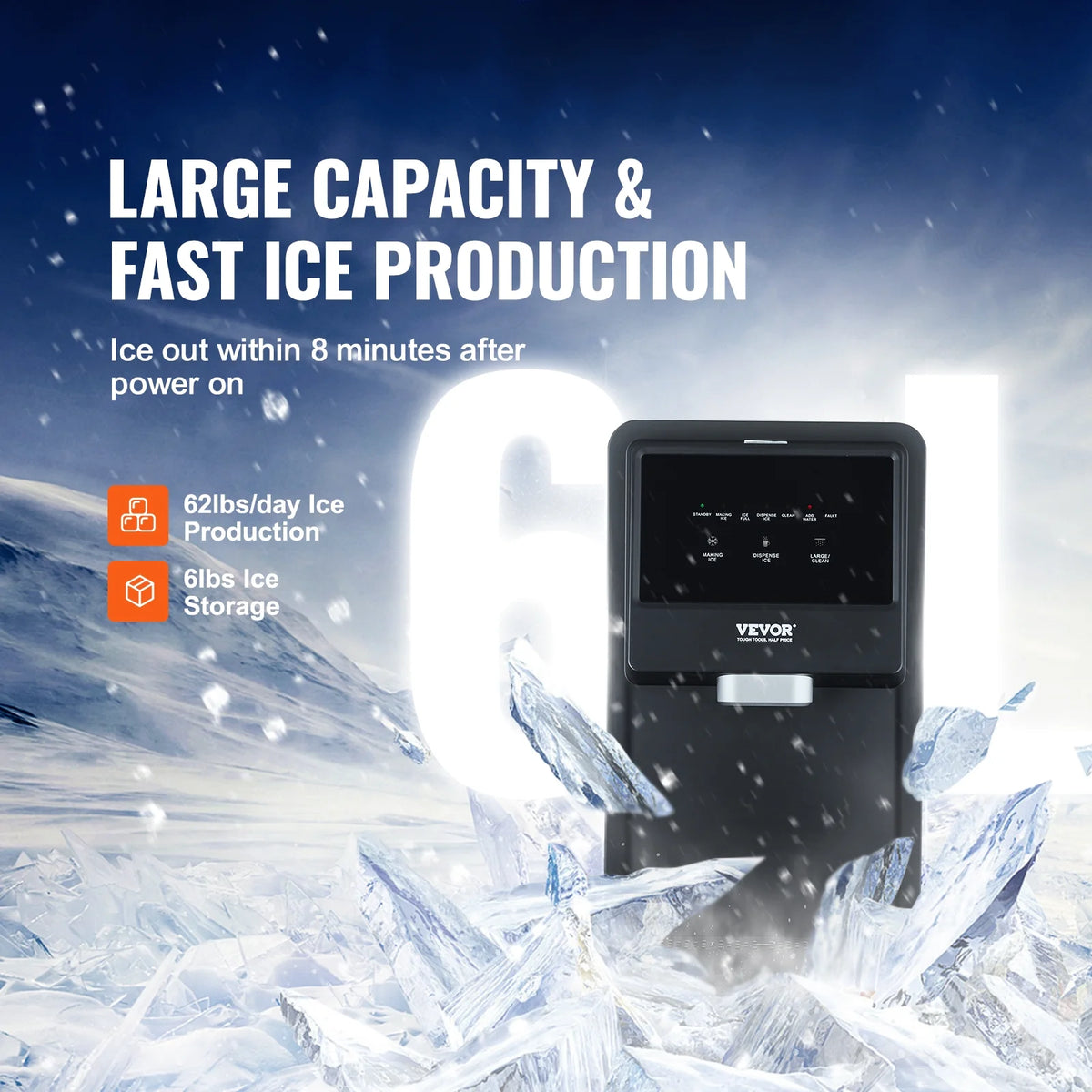 Portable Countertop Ice Maker with Water Filter O73842