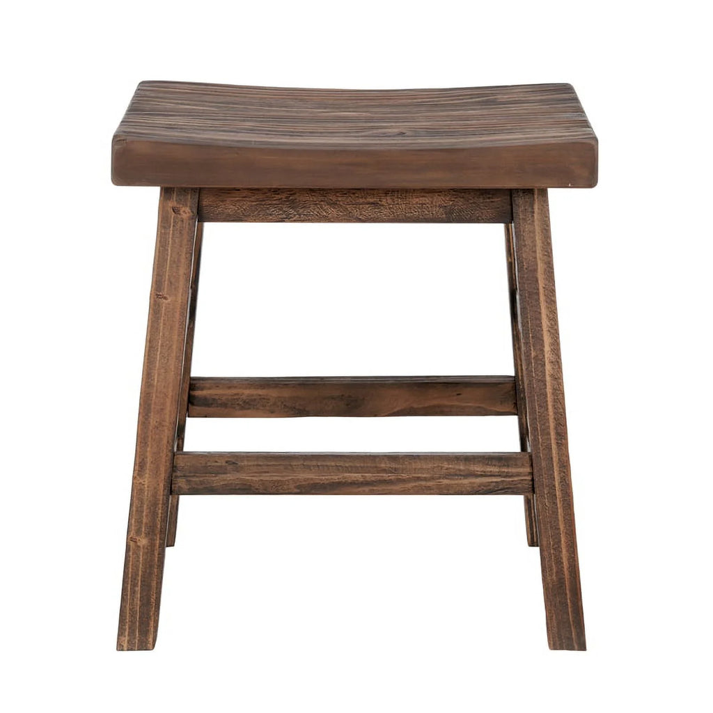 Brown Reclaimed Wood Barstool Set of 3 A1998
