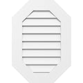 Vertical Elongated Octagon Surface Mount PVC Gable Vent U2241