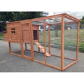 Large Solid Wood Chicken Coop with Run Nesting Box M731