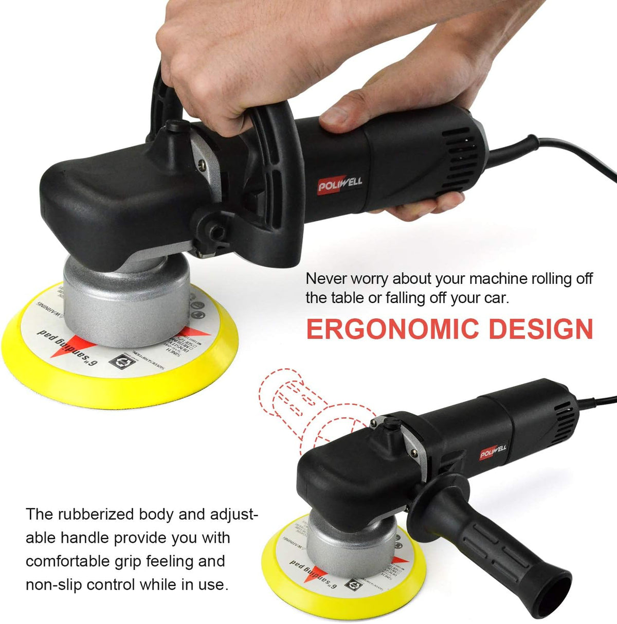 6 Inch Dual Action Random Orbital Polisher Kit with 5 Polishing Pads K753260