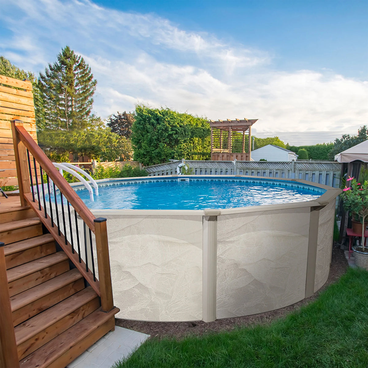 18'x52 Above Ground Pool with Filter, Ladder, Liner, Skimmer U97465