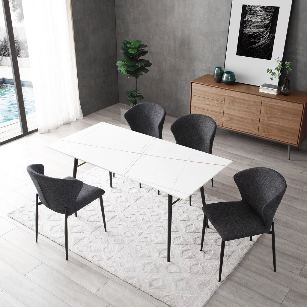 White Porcelain Top Dining Table U6923