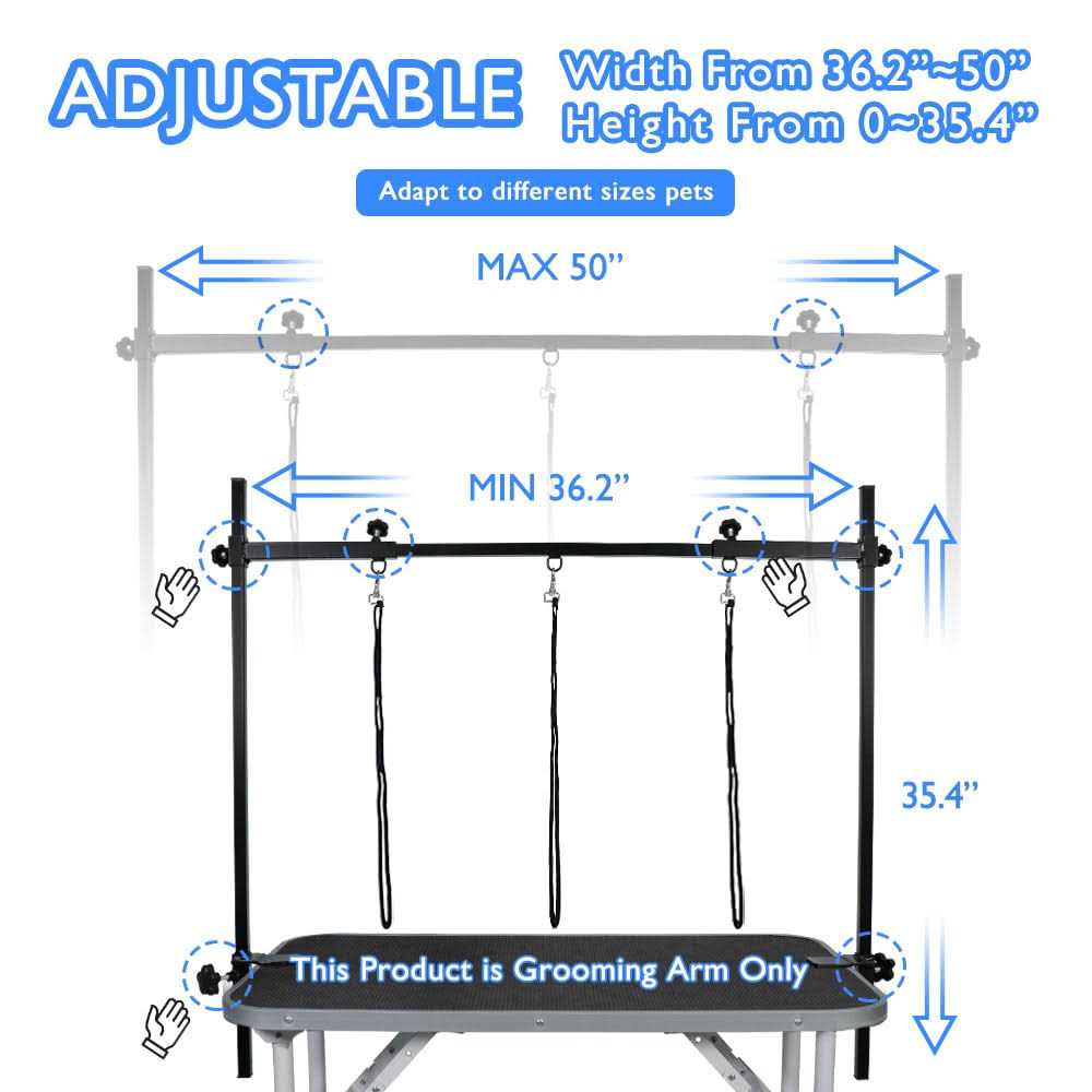 Dog Grooming Table Arm with 3 Noose and Clamp C6388