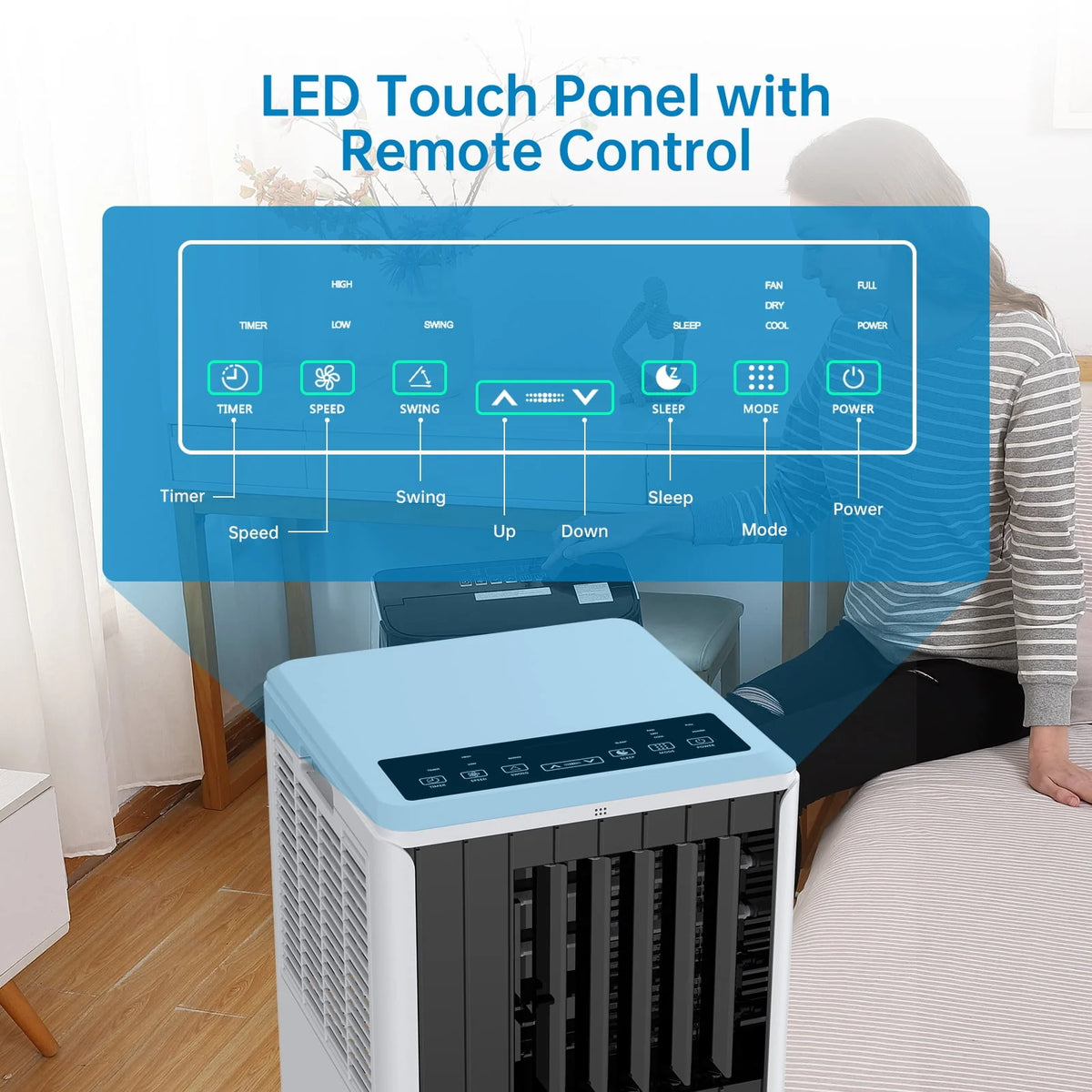 8000 BTU Portable Upright Air Conditioner F69854