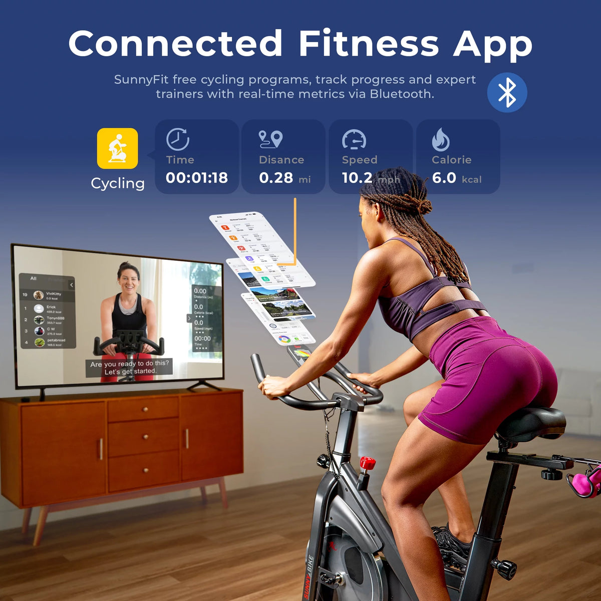 Indoor Exercise Bike with Device Mount V260113