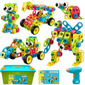 195 Pcs STEM Building Blocks Toy Set with Storage Box U723192