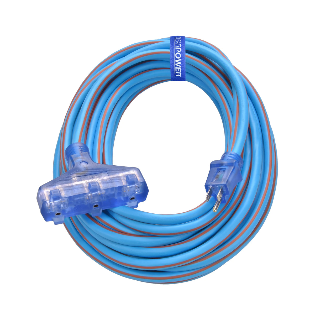 12/3 50 ft 3-Outlet Extension Cord with Lighted Connector D52829