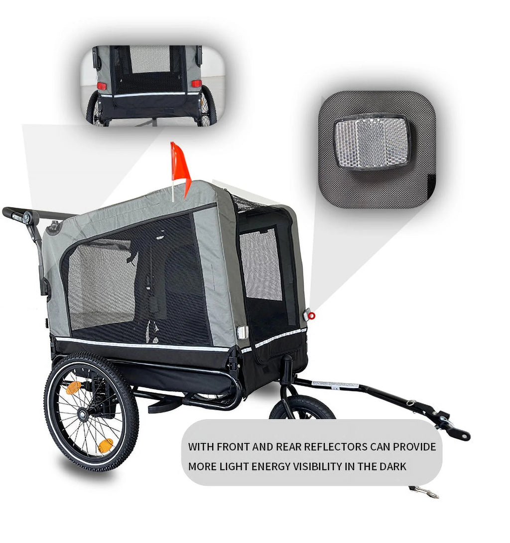 Heavy Duty Foldable Pet Stroller Bicycle Trailer C179