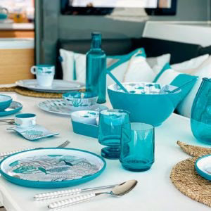 Water Glass Set 6 Pcs Turquoise S361683