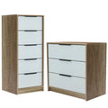 3 Drawer and 5 Drawer Dresser Set A692