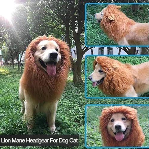 Adjustable Dog Lion Mane Costume X4313