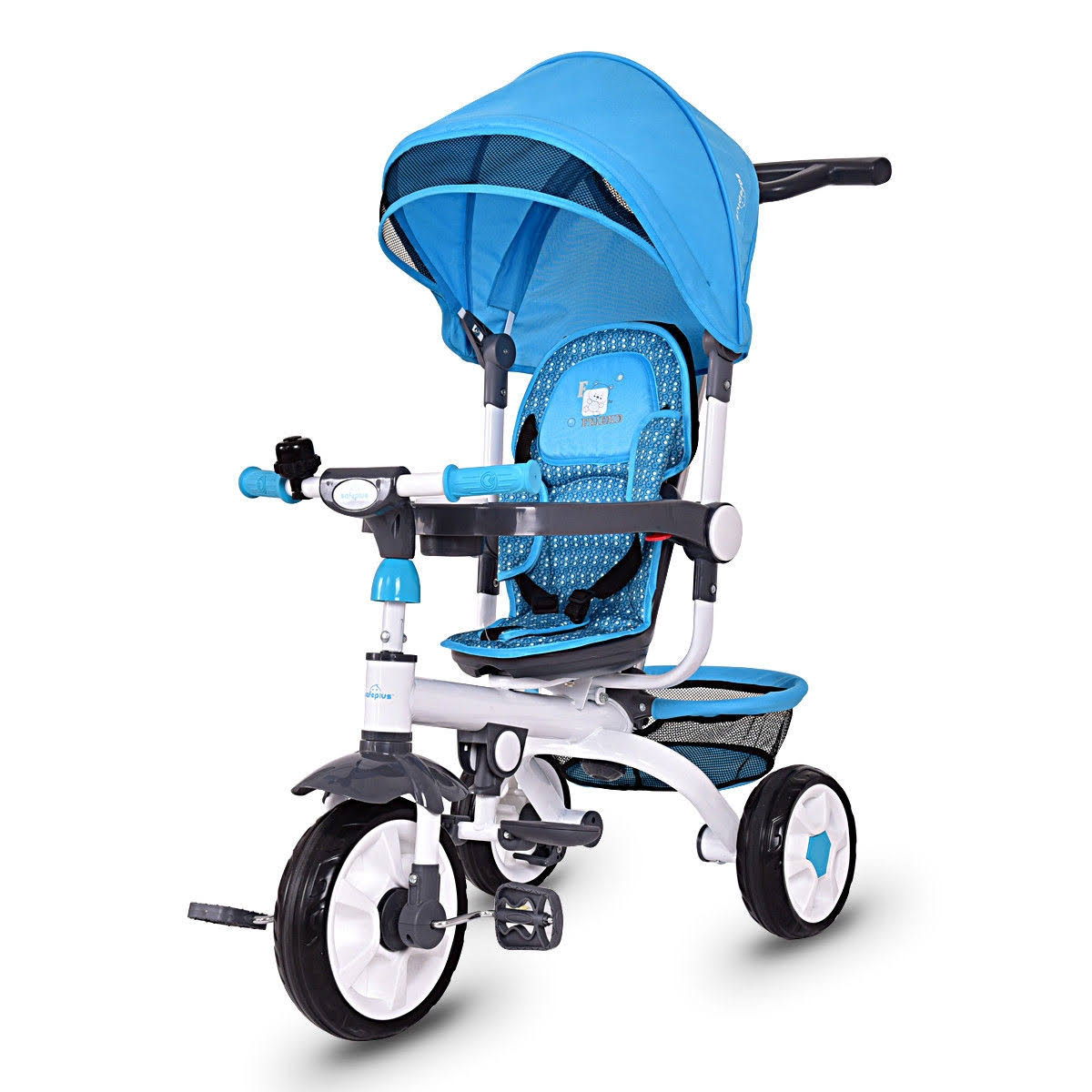 4-in-1 Detachable Baby Stroller Tricycle with Round Canopy F776