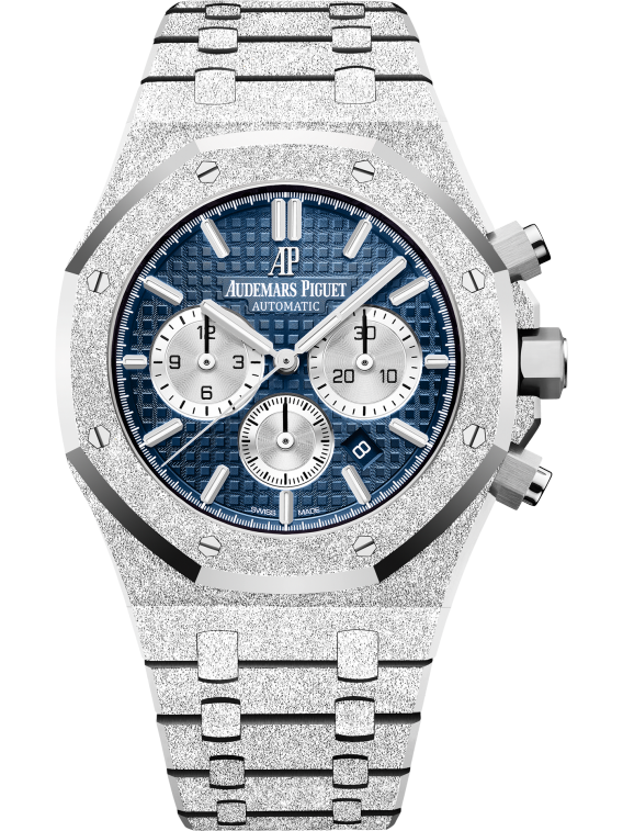 Frosted Gold Chronograph Blue Dial 41mm J7925