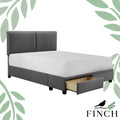 Queen Size Dark Gray Storage Bed K548