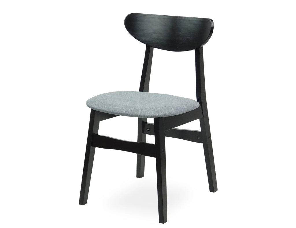 Set of 5 Solid Wood Dining Table and 4 Padded Seat Chairs Z8104
