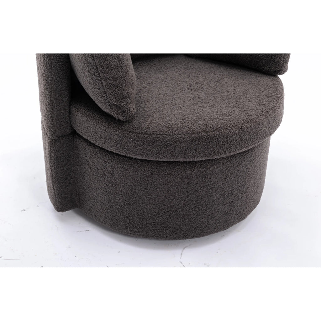 Dark Gray Swivel Storage Chair U799374