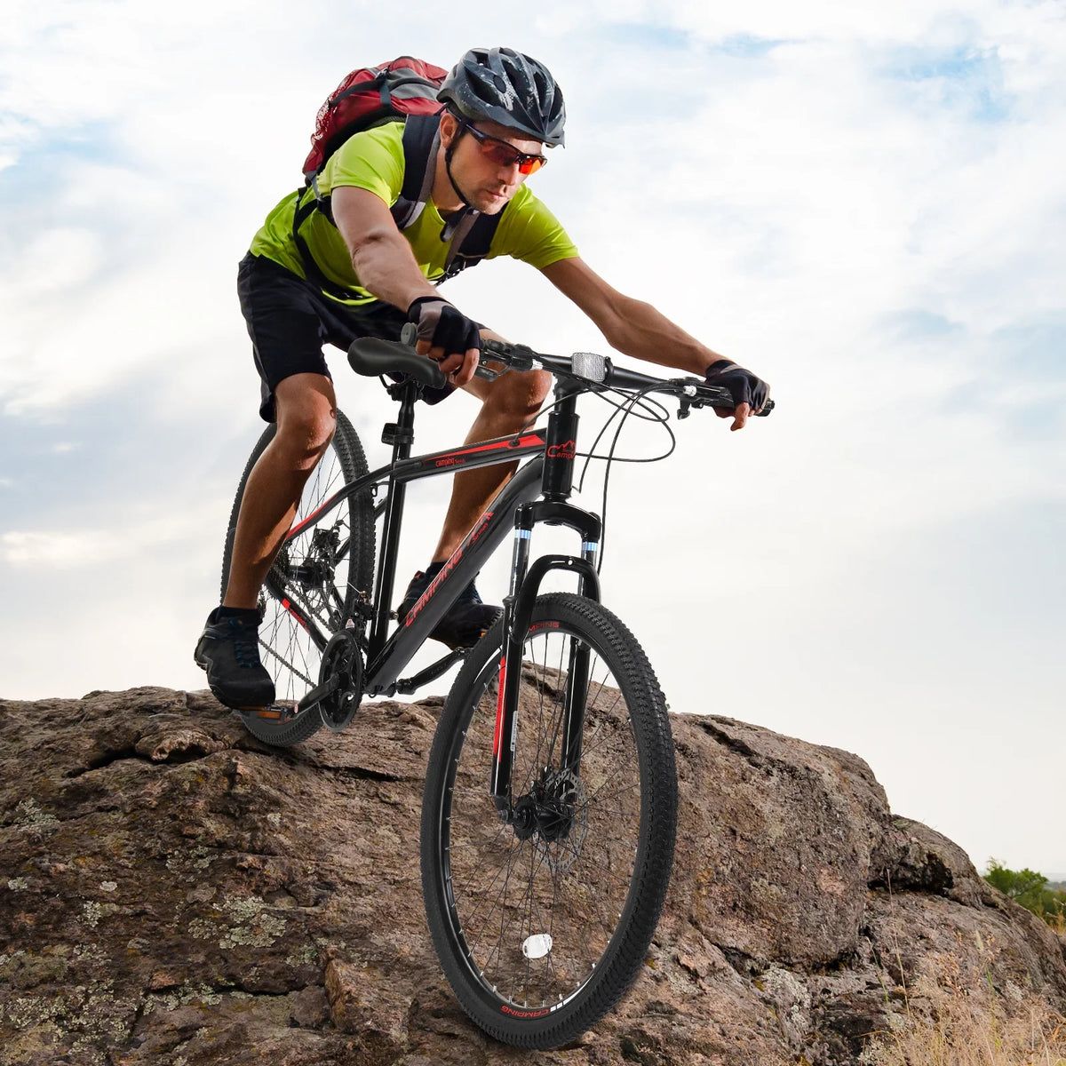 27.5in 21 Speed Mountain Bike with Disc Brakes & Suspension, Black X325156