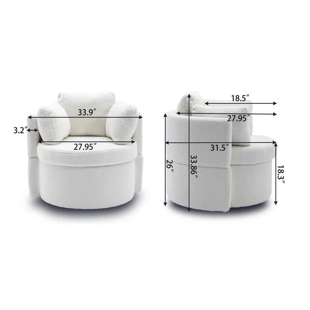 Dark Gray Swivel Storage Chair U799374