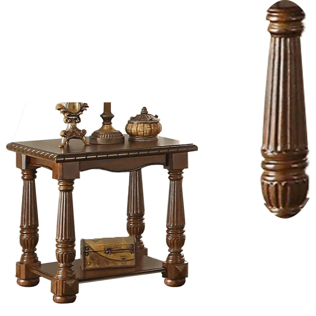 Brown Rubber Wood End Table X65586