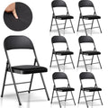 Black Fabric Padded Folding Chair 6 Pack D81033