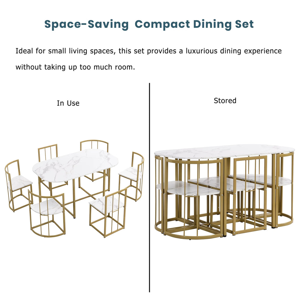 7 Piece Dining Table and Chairs Set Z20048