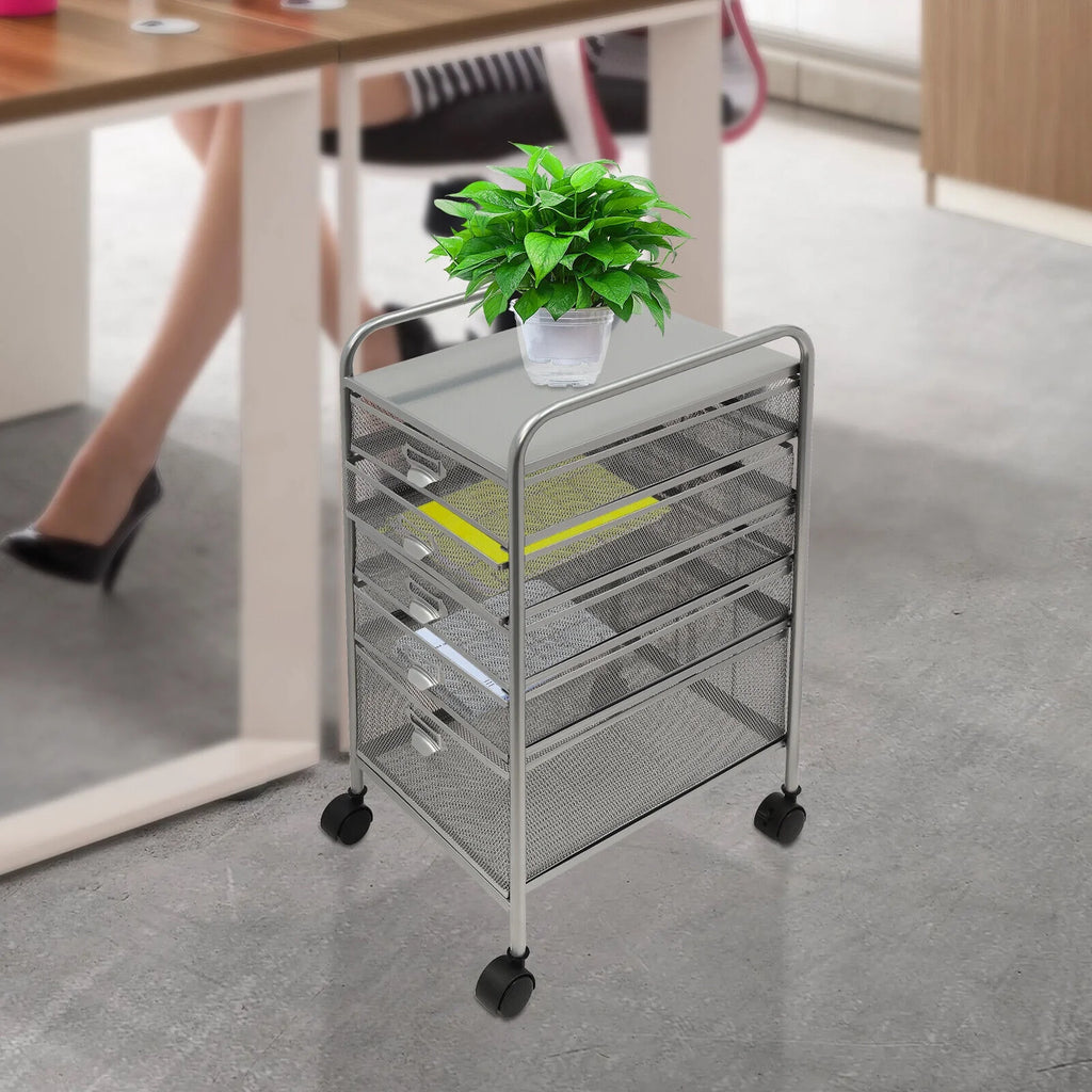 Rolling File Storage Cart with 5 Drawers F637912