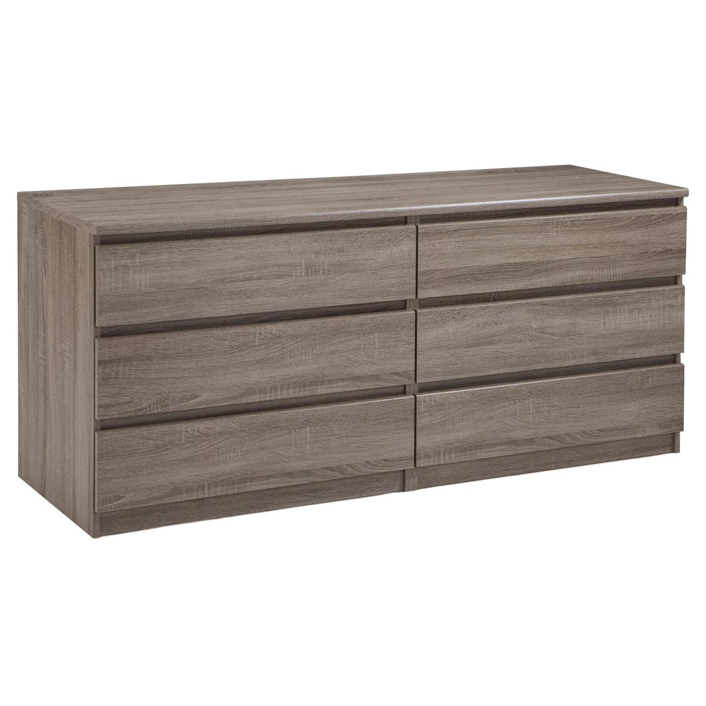 White High Gloss 6 Drawer Engineered Wood Dresser H4761