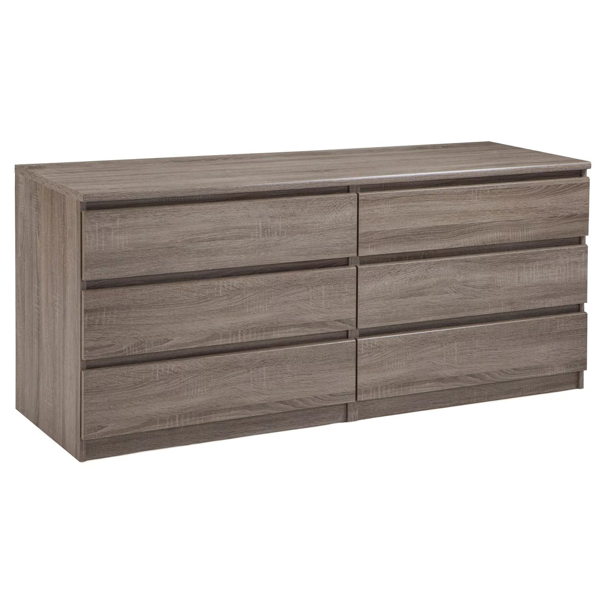White High Gloss 6 Drawer Engineered Wood Dresser H4761