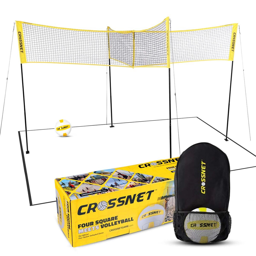 Four Square Volleyball Net and Game Set with Backpack & Ball O5695