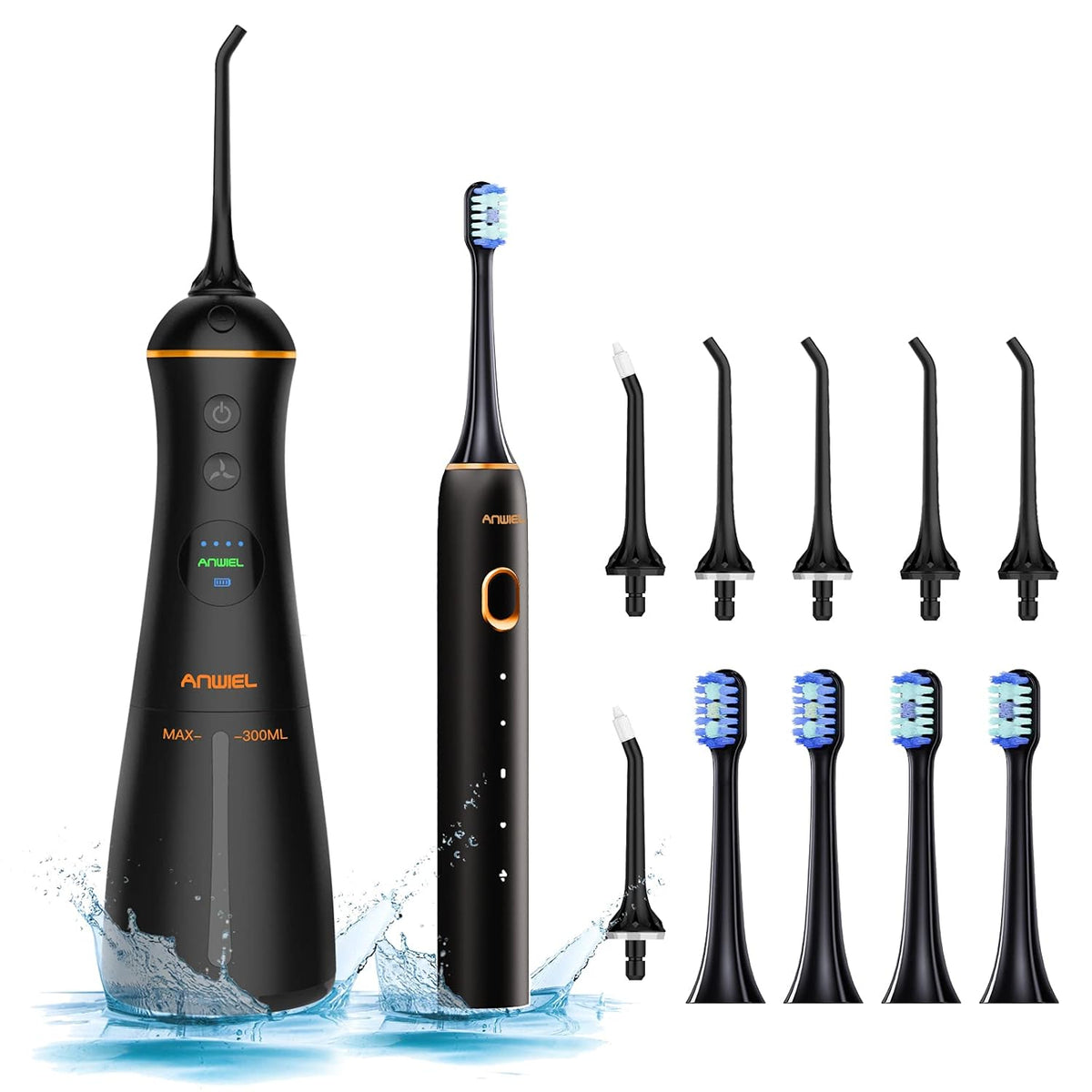 Water Flosser and Electric Toothbrush Combo, Cordless Oral Irrigator, Pack of 2 T632