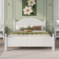 White Solid Wood Platform Bed Queen S97090