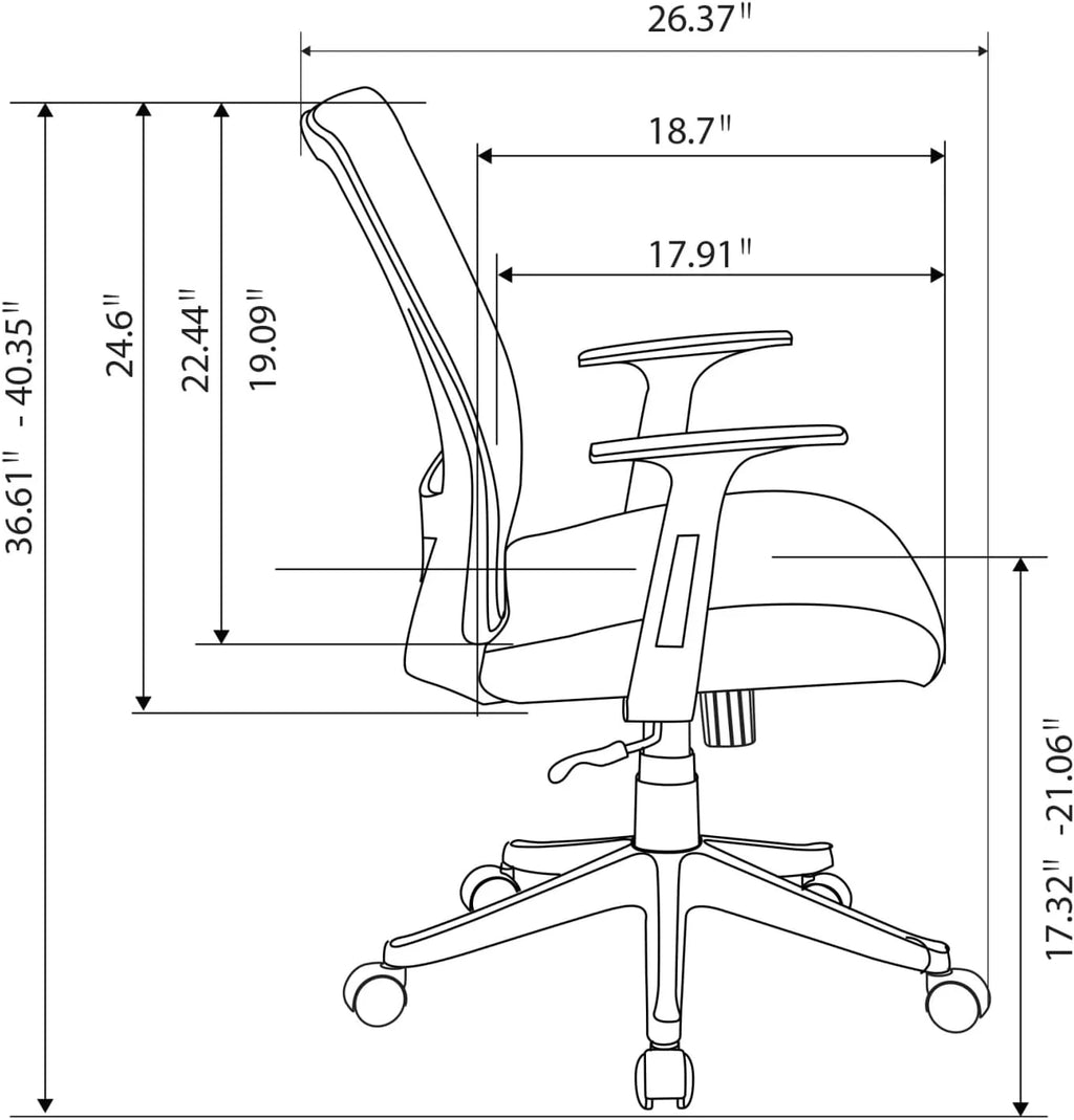 Mesh Low-Back Task Chair Blue/Black Z8937